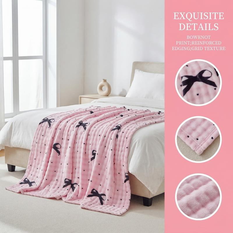 Pink Bow Cozy Blanket