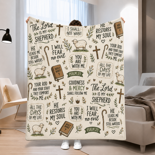 The Lord Is My Shepherd Throw Blanket