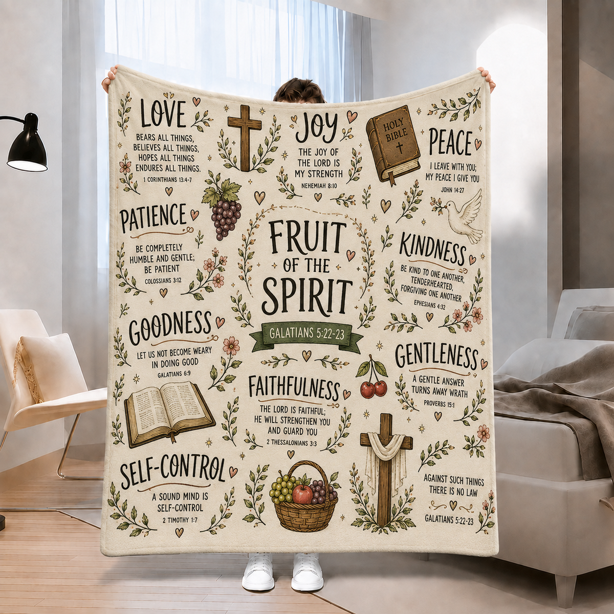 The Fruit of the Spirit Throw Blanket