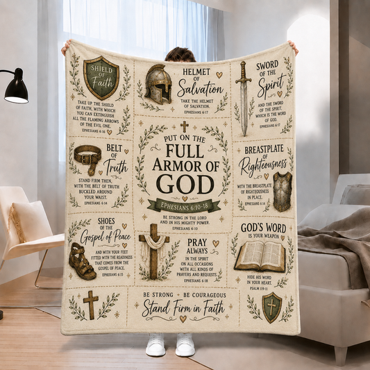 The Armor of God Throw Blanket
