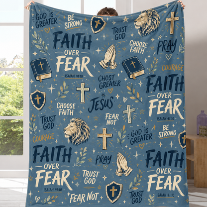 Faith Over Fear Throw Blanket
