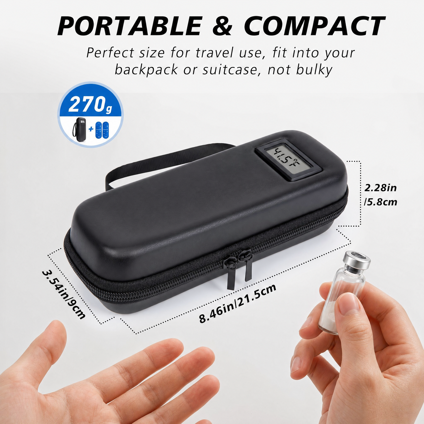 PeptiCool™ TSA Approved Portable Medication Cooler